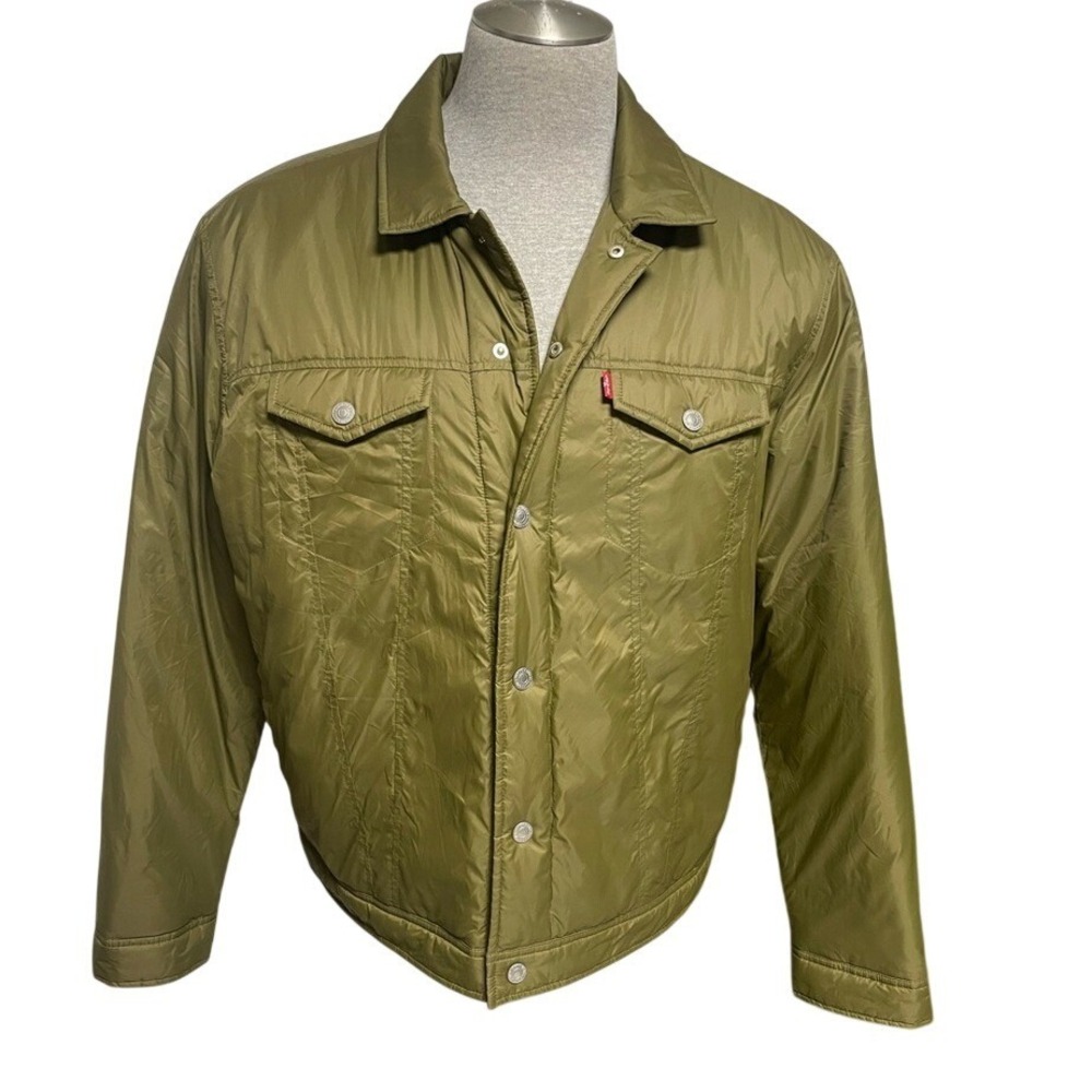Levi's‎ Thermore Insulated Padded Trucker Olive Jacket Men's XXL
